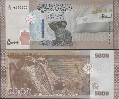 Syyria Syria 5000 Pounds 2023 UNC P-118c