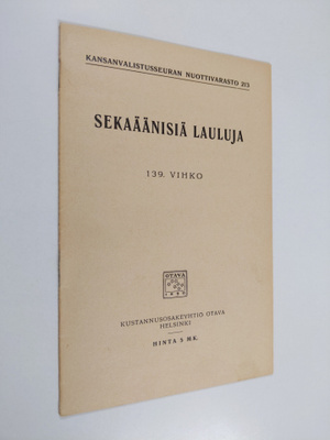 Sekaäänisiä lauluja 139. vihko