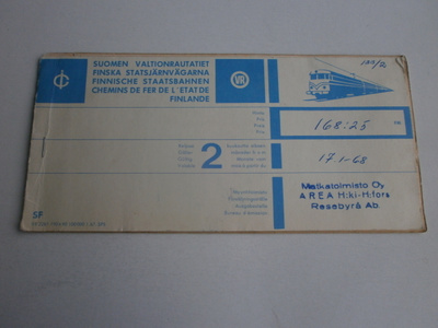 1968, VR, junalippuvihko, matkat Saksassa ja Itävallassa