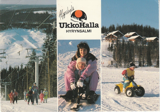 Postikortti, HYRYNSALMI, Alppikylä UkkoHalla