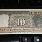 India Intia 10 Rupees 1969-70 P69 Gandhi XF - pikkukuva 1