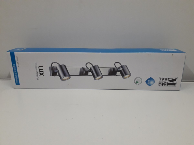 Seinävalaisin Lux, 3lmp (steel, bath, MarkSlöjd, uusi)