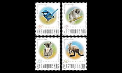 Unkari 4591-4 ** Australian eläimistö (2000)