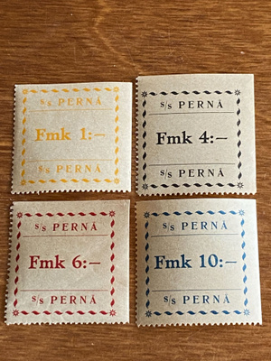 LAIVAPOSTIMERKIT PERNÅ 1920**