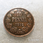10 penniä 1912 kulkematon tasaisesti patinoitunut kl 8-9 - pikkukuva 1