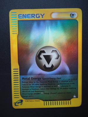 Pokemon kortti Metal Energy Aquapolis reverse holo