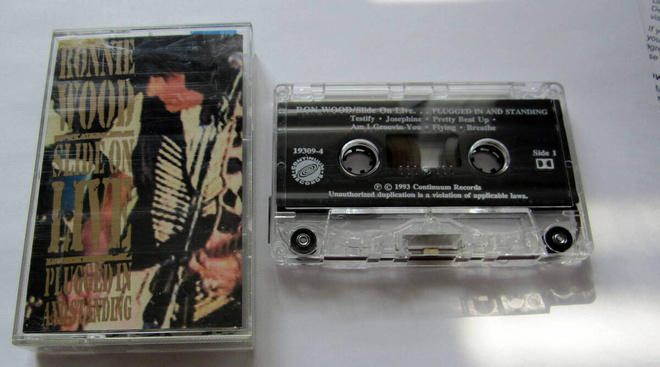 RONNIE WOOD Slid on Live C-KASETTI 1993 Rolling Stones