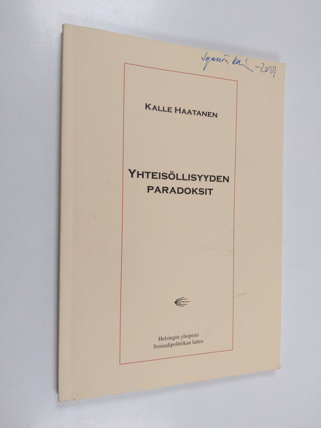 Kalle Haatanen : Yhteisöllisyyden paradoksit
