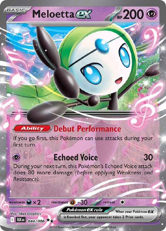 Meloetta ex 044/086 - Black Bolt - NM/M