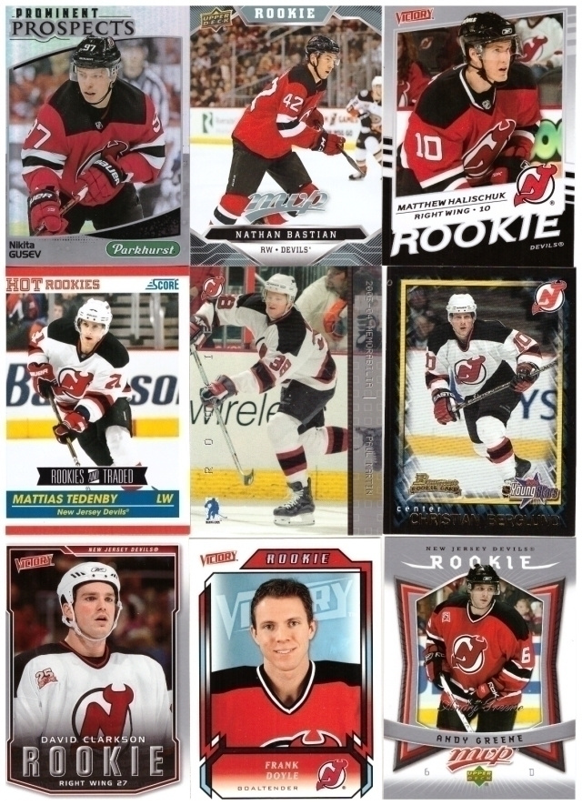 9 x NEW JERSEY DEVILS Rookie/Prospects Kortteja