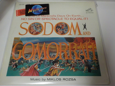OST - SODOM AND GOMORRAH 1ST PRESS USA -63 M-/EX- LP
