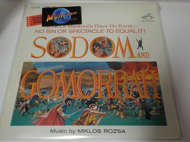 OST - SODOM AND GOMORRAH 1ST PRESS USA -63 M-/EX- LP