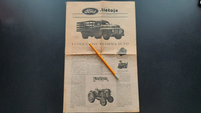 Ford -tietoja 4 sivuinen mainoslehti (1948)