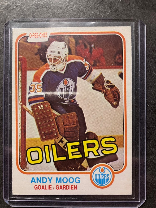 1981 82 OPC O-Pee-Chee #120 Andy Moog Rookie Rc