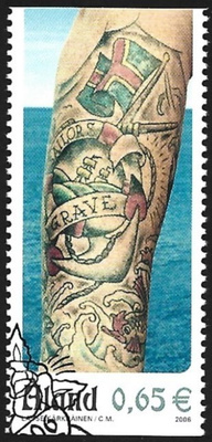 Åland 2006  ÅV 17 Tatuointeja  0,65 € EP leima LaPe 270