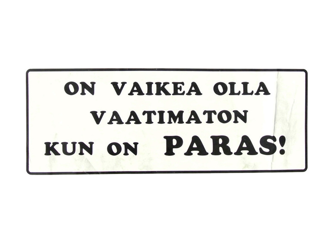 ON VAIKEAA OLLA VAATIMATON TARRA (1967) ILMAINEN TOIMITUS