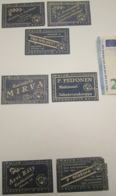 7 VANHAA Tulitikku Etikettiä 1930-l Luov. Karjala ym.
