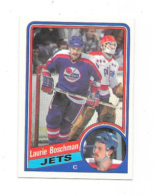 1984-85 OPC #335 Laurie Boschman , Winnipeg Jets gooni