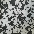 Pitkät verhot ,musta vaaleanharmaa kukkakuvio 240x142cm - pikkukuva 1