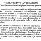 Raimo Tuomela: Tiede, toiminta ja todellisuus - pikkukuva 2