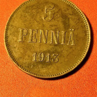 * 5 penni Cu Nikolai  II  1913 *katso kuvat - pikkukuva 2