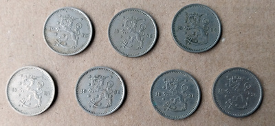 50 penniä 1935 - 7 kpl