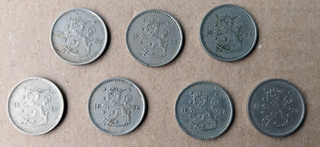 50 penniä 1935 - 7 kpl