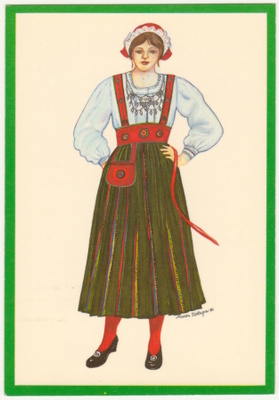 Orimattilan kansallispuku postikortti