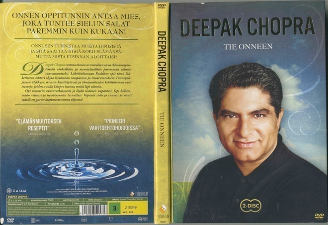 DEEPAK CHOPRA: Tie onneen – Suomi 2-DVD 2008, tekstitetty