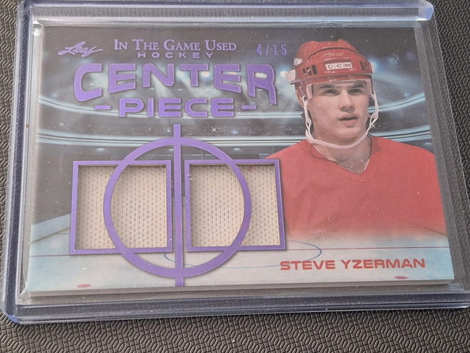 Steve Yzerman 2020 Leaf Center Piece Dual Jersey