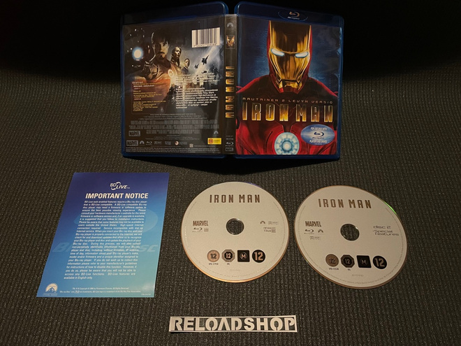 Iron Man – Rautainen 2-levyn versio (2008) BLU-RAY