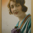 Nuori leidi ja onnittelukukat, ranskalainen väripk, p. 1924 - pikkukuva 1
