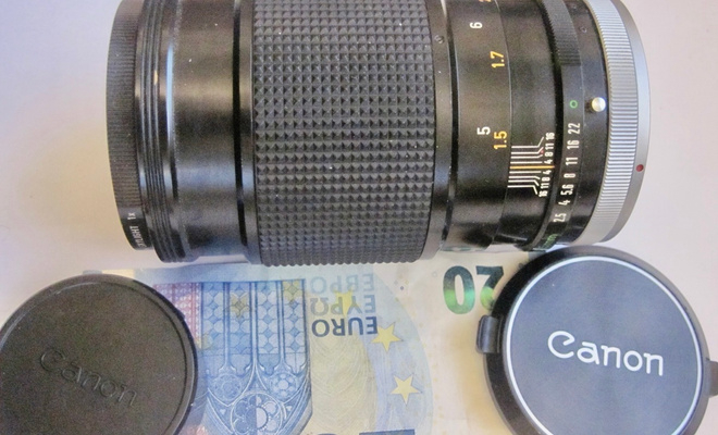 VANHA Objektiivi CAnon FD 135mm 1:2,5 S.C. SIISTI