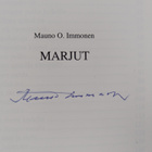 Mauno O. Immonen : Marjut : novelleja (signeerattu) - pikkukuva 3
