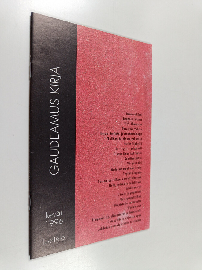 Gaudeamus kirja kevät 1996 luettelo