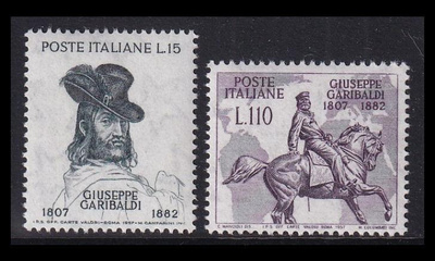 Italia 998-9 ** Giuseppe Garibaldin syntymästä 150v (1957)