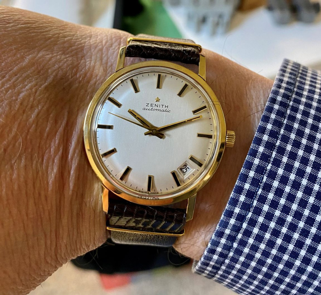 Zenith autom. 18K kultakello "37mm" nyt huollettu alkup.osat