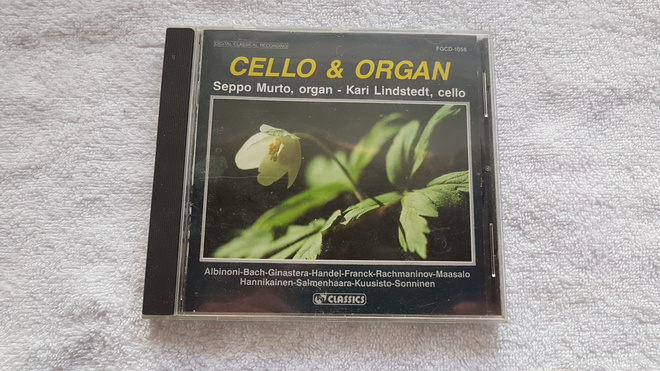 Cello & organ CD Seppo Murto (urut), Kari Lindstedt (sello)