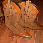 Cowboy Bootsit koko 40, ruskea mokkanahka/nahkakuviointi - pikkukuva 2