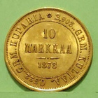 Suomi 10 mk 1878 kulta raha. Aika hyvä kunto. (MA) - pikkukuva 1