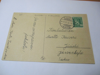 1935 Enso KB kortilla (kortissa ei numerointia)
