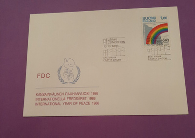 FDC Kansainvälinen Rauhanvuosi 1986