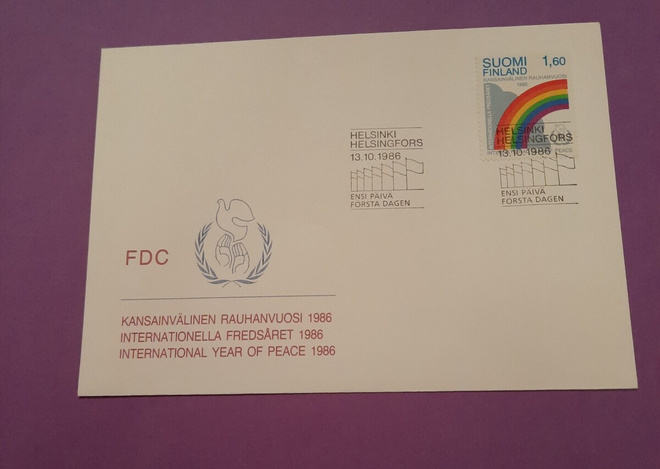 FDC Kansainvälinen Rauhanvuosi 1986