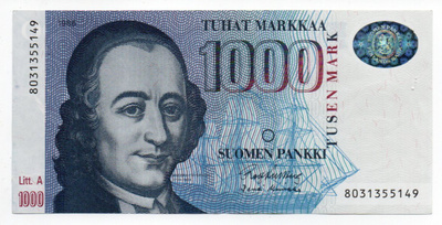 Suomi 1000 markkaa 1986 Litt. A