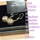 LIISA VITALI korvakoruja, hopeisia , yhdet kullatut, 4 paria - pikkukuva 4