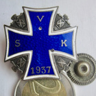 VANHA Ruuvimerkki SVK 1937 Valkoinen Kaarti Hopeaa - pikkukuva 1