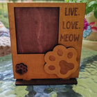 Live. Love. Meow Kuvakehys Käsintehty - pikkukuva 1