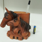 HORSE PENHOLDER 14 X 12CM (57 298) (h-28) n.700g, polystone - pikkukuva 1