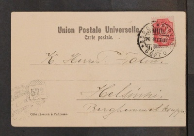 # 23762 # Numeroleima 572 + Porvoo Linnamäki kortti Helsinki