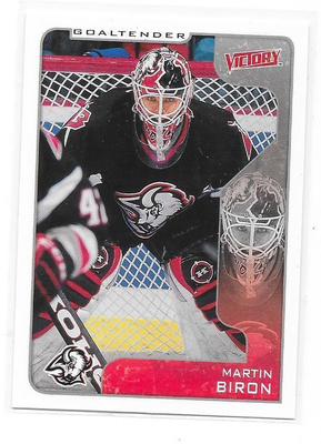 2001-02 UD Victory #43 Martin Biron Buffalo Sabres MV